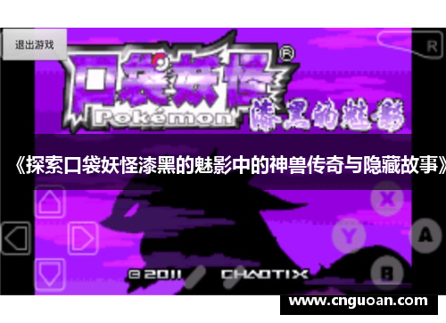 《探索口袋妖怪漆黑的魅影中的神兽传奇与隐藏故事》
